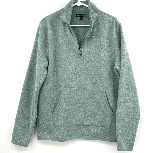 J. Crew Mercantile Half-Zip‎ Sweater Fleece Men's Medium J8349 - Picture 2 of 7
